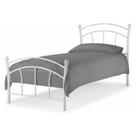 MERT kovová postel s roštem 90x200 cm, bílá Tempo Kondela