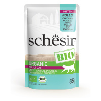 Schesir Bio Pouch 24 x 85 g - kitten bio kuřecí