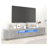 vidaXL TV skříňka s LED osvětlením betonově šedá 200 x 35 x 40 cm