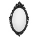Sapho DESNA oválné zrcadlo ve vyřezávaném rámu, 80x100cm, černá