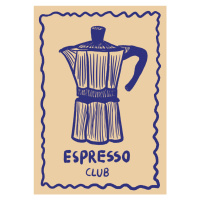 Ilustrace Espresso Blau Up, Studio Dolci, 30x40 cm