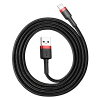 Lightning USB kabel Baseus Cafule 2,4A 0,5 m (černý/červený)