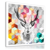 Obraz na plátně SCANDI DEER H různé rozměry Ludesign ludesign obrazy: 40x40 cm