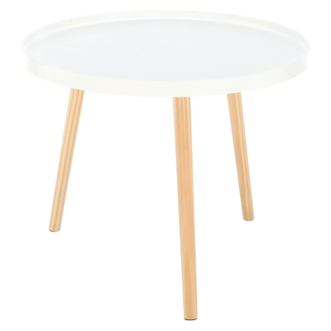 Příruční stolek SANSE TYP 1, bílá/přírodní Tempo Kondela