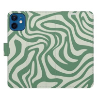 iSaprio Flip pouzdro Zebra Green 02 pro iPhone 12 mini