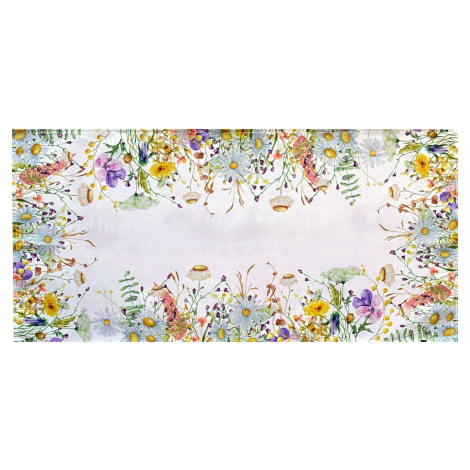 Vzorovaný ubrus - běhoun na stůl FLOWERS 40x85 cm Mybesthome Decora