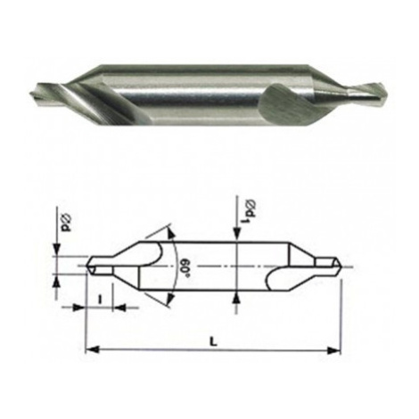 Vrták 04,00mm HSS středící 60° vybrušovaný 221110