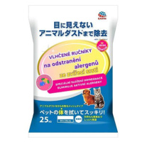 Japan Premium prostředek na odstranění alergenů ve formě vlhčených ručníků, 25 ks, 20 × 30 cm