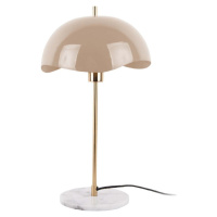 Světle hnědá stolní lampa s kovovým stínidlem (výška 56 cm) Waved Dome – Leitmotiv