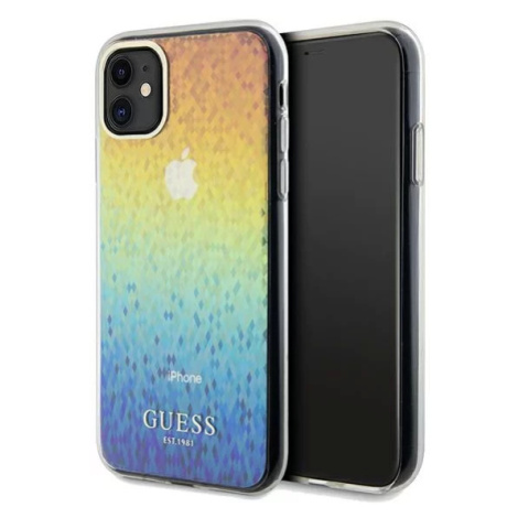 Kryt Guess GUHCN61HDECMI iPhone 11 / Xr 6.1" multicolour hardcase IML Faceted Mirror Disco Iride