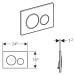 Ovládací WC panel Geberit Sigma 20 dvojité splachování / 2-objemové splachování / plast / bílá V