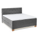 Šedá boxspring postel s úložným prostorem 160x200 cm Messina – Meise Möbel