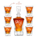 Dekorant Bohemia Jihlava křišťálový whisky set Crack 1+6 MONOGRAM