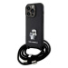 Kryt Karl Lagerfeld KLHCP15LSAKCPSK iPhone 15 Pro 6.1" hardcase black Crossbody Saffiano Metal P