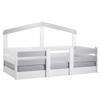 Dětská postel 90x190 boom - bílá/šedá