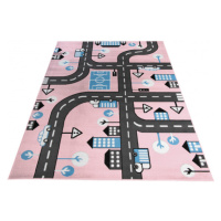 Dětský koberec Q166A PINKY EWL růžový