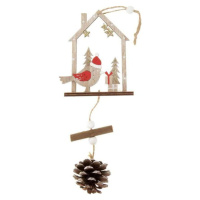 Autronic Ptáček s domečkem - vánoční dekorace AC3014