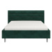 Manželská postel 160x200cm corey - tm. zelená/šedé nohy