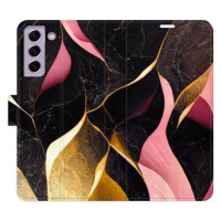 iSaprio flip pouzdro Gold Pink Marble 02 pro Samsung Galaxy S21 FE 5G