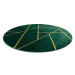 Dywany Łuszczów Kusový koberec Emerald geometric 1012 green and gold kruh - 160x160 (průměr) kru