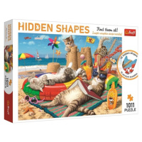 Trefl Puzzle Hidden Shapes - Kočičí prázdniny / 1011 dílků