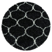 Ayyildiz koberce Kusový koberec Salsa Shaggy 3201 anthrazit kruh Rozměry koberců: 160x160 (průmě
