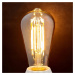 Lindby E27 LED rustikální lampa 6W 500 lm, jantarová 1 800 K