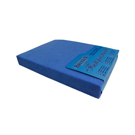 Brotex Froté prostěradlo modré, 90 × 200 cm jednolůžko