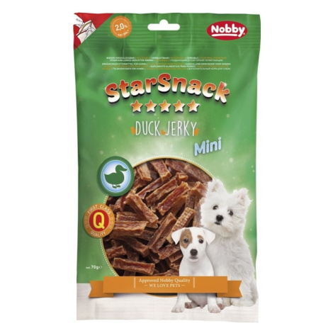 Nobby StarSnack Mini Jerky pamlsek kachní plátky 70g