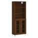 vidaXL Skříň highboard hnědý dub 69,5 x 34 x 180 cm kompozitní dřevo