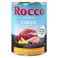 Rocco Junior 6 x 400 g za akční cenu - hovězí s kuřecím a bramborami