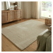 Flair Rugs koberce Kusový ručně tkaný koberec Tuscany Textured Wool Border Natural - 160x230 cm