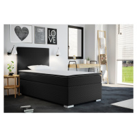 Expedo Čalouněná postel boxspring RENATA + vrchní matrace, 90x200, sawana pik honey 14, pravá