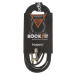 Bespeco ROCKIT Interlink Cable Jack 3,5 TRS M 90° - 2x Jack TS 3 m