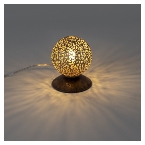 Venkovská stolní lampa rezavě hnědá 10 cm - Kréta Paul Neuhaus