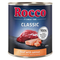 Rocco Classic Mix 24 x 800 g - hovězí s lososem