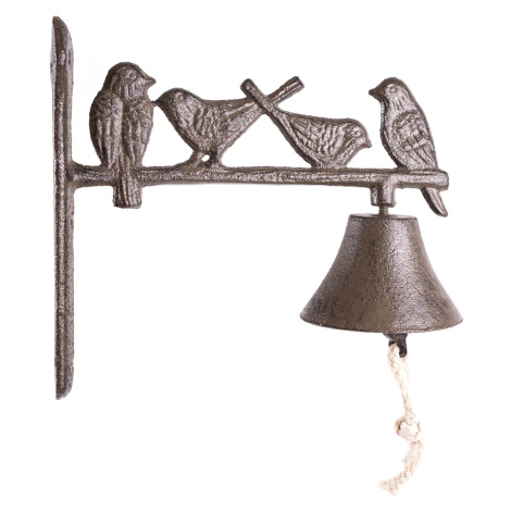Litinový zvonek Ptáčci, 23 x 20,8 x 8 cm