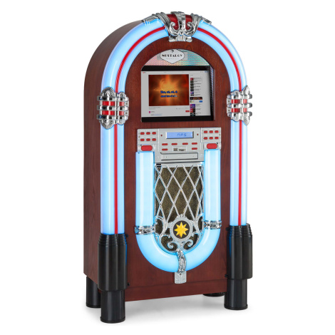 Auna Graceland Touch, jukebox, 12'' dotykový ovládací panel, WLAN, CD, BT, dřevěný vzhled