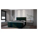 SFAB Kontinentální čalouněná postel POSITANO (160x200 cm) Látka Velutto: Velutto 27 - Láhvově ze