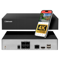 Síťový Monitorovací Rekordér Nvr Ip 9 Kanálový 4XPOE 8MPx 4K Hdmi