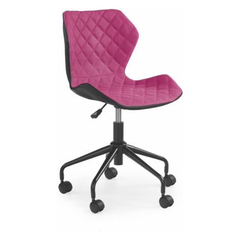 Dětská židle METRIX, černá/růžová ZRUŠENO Halmar