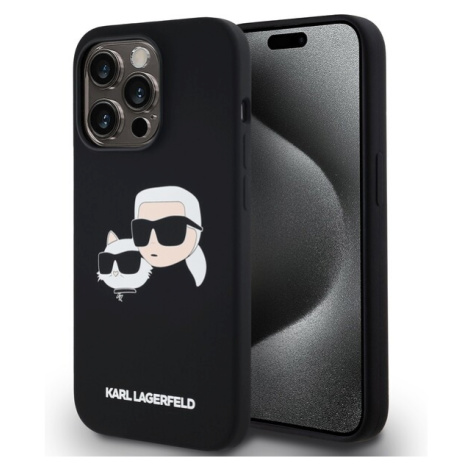 Karl Lagerfeld Liquid Silicone Double Heads Magsafe zadní kryt iPhone 14 Pro Max černý