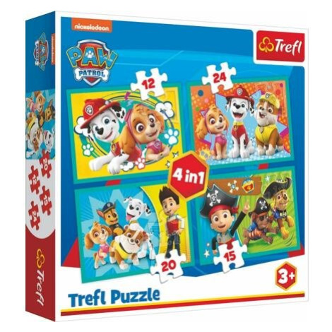 Puzzle Šťastný tým Tlapková Patrola 4v1 Paw Patrol