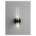NOVA LUCE nástěnné svítidlo CENTURY matná černá a čiré a matné sklo 2xG9 9006054