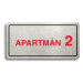 Accept Piktogram "APARTMÁN 2 II" (160 × 80 mm) (stříbrná tabulka - barevný tisk)