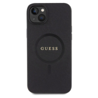 Ochranný kryt Guess Saffiano MagSafe pro Apple iPhone iPhone 15 Plus, černá