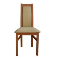 Jídelní židle Agáta střední ořech, krémová
