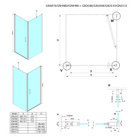 GELCO LORO obdélníkový sprchový kout 700x1000 GN4470-01