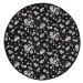 Černý pratelný kulatý koberec vhodný pro robotické vysavače ø 80 cm Comfort – Mila Home