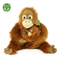 RAPPA Plyšový orangutan s mládětem 28 cm